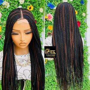 HALF CLOSURE BRAIDED WIG